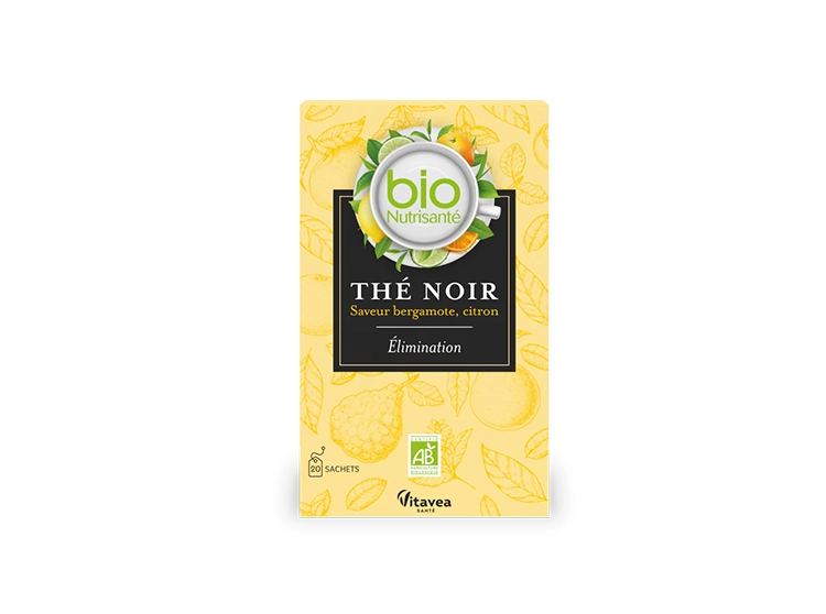 Nutrisanté Thé Noir Elimination Saveur Bergamote Citron BIO - 20 sachets