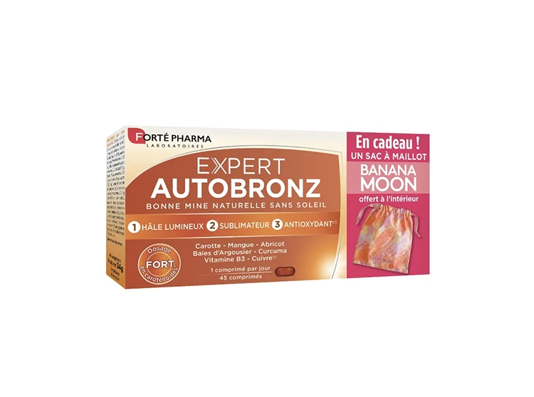 Expert Autobronz Bonne mine naturelle- 30 gélules + 1 sac à maillot OFFERT