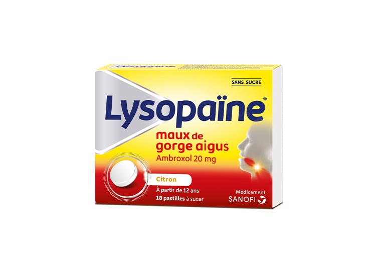 Lysopaine pastille Menthe sans sucre - Médicament Mal de gorge