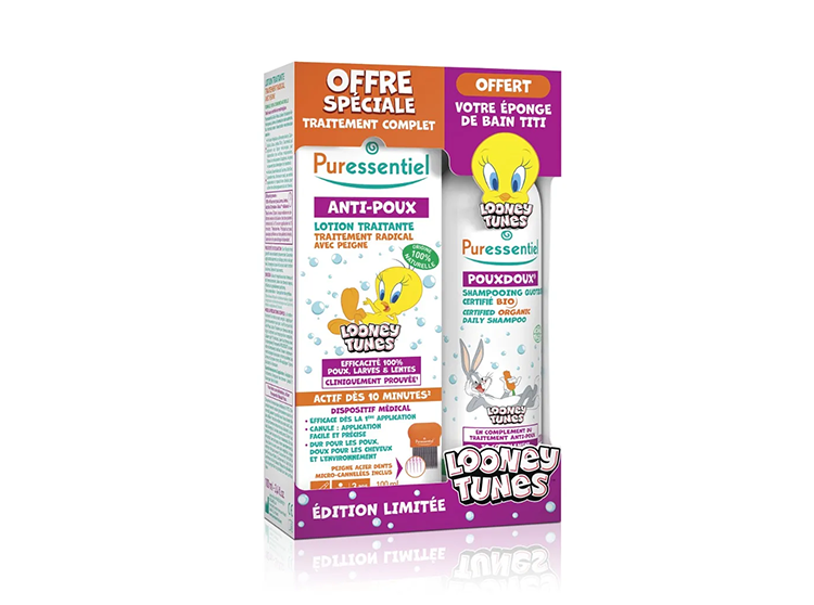 Coffret Poux Edition limitée Looney Tunes - Lotion traitante 100ml + shampoing 200ml