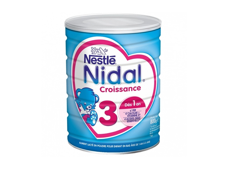 NESTLE Nidal Lait de croissance 3ème âge 800g - Parapharmacie