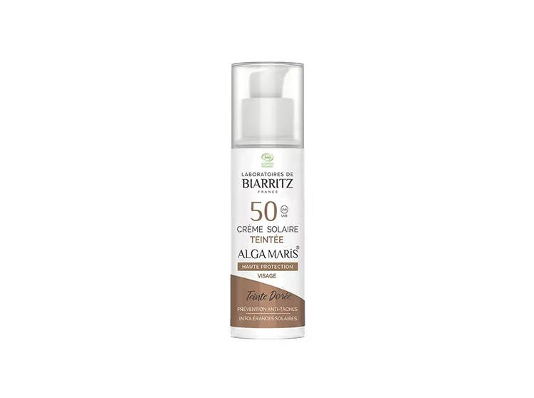 Alga Maris Crème Solaire Visage Teintée Dorée SPF50 BIO - 50ml