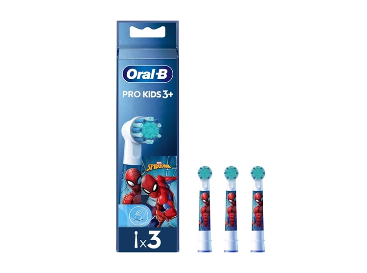 Pro Kids 3+ Brossettes de rechange pour brosse à dents électrique Spiderman -3 brossettes