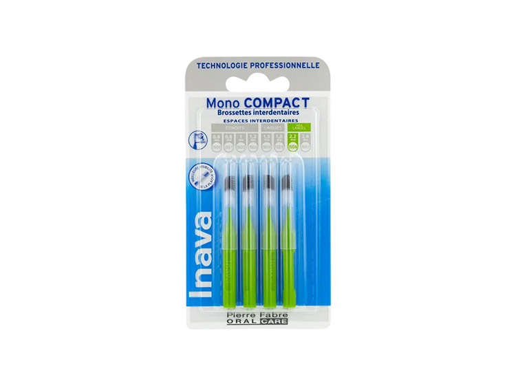 Inava Mono Compact Brossettes interdentaires 2,2mm - 4 brossettes