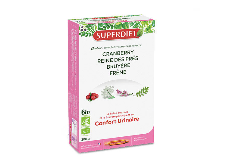 Superdiet Quatuor Reine des près Confort urinaire BIO - 20 ampoules