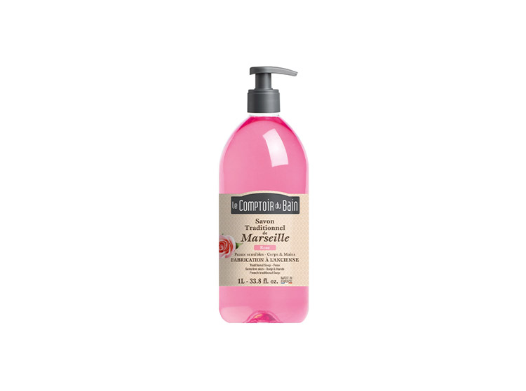 Le Comptoir Du Bain Savon Traditionnel De Marseille  Rose - 1L