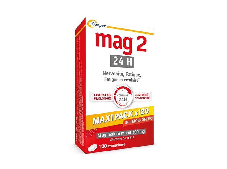 Mag2 24H Magnésium Marin 300mg - Maxi Pack 120 comprimés