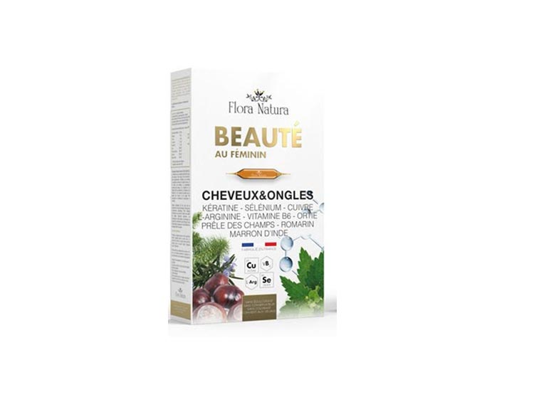 Flora Natura Beauté au Féminin Cheveux Ongles & Peau - 20 ampoules