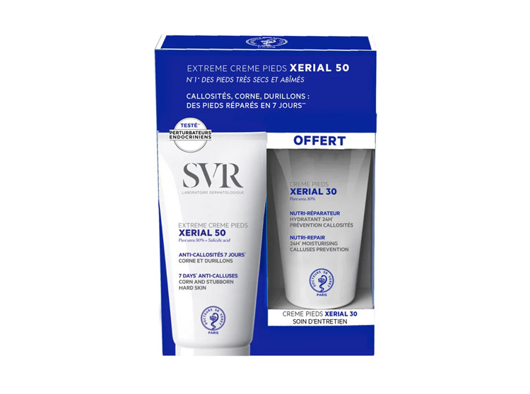 Xérial 50 Extrême crème pieds - 50ml + Xerial 30 - 50ml OFFERT