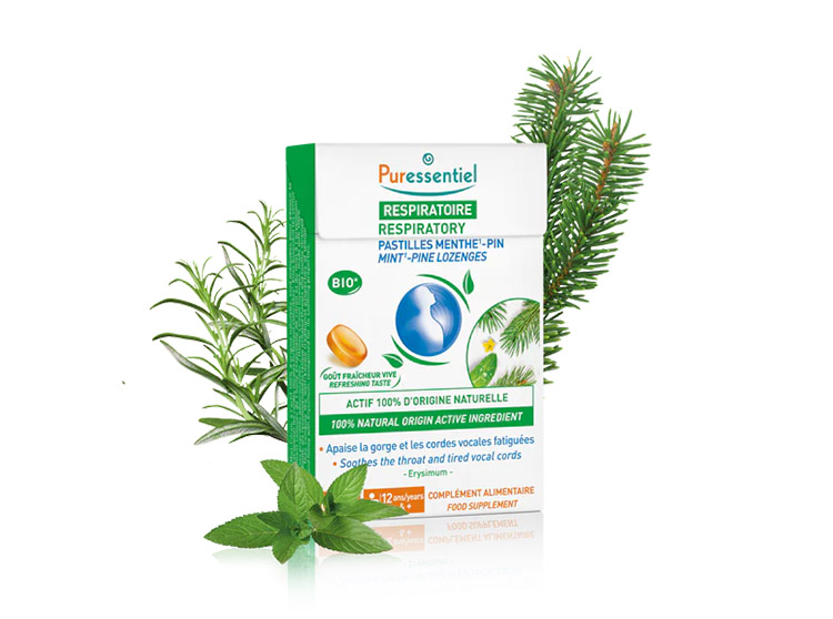 Puressentiel Respiratoire Pastilles Menthe Pin BIO - 20 pastilles