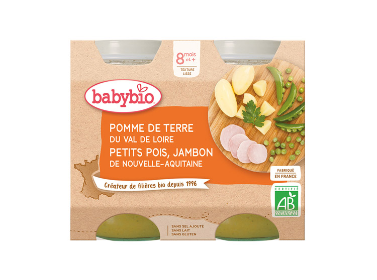 Blédina les récoltes bio pots tomates riz veau 2x200g