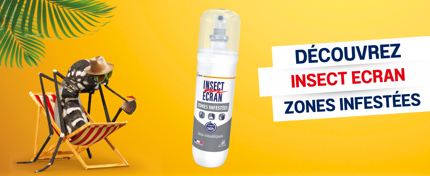 Bannière Insect Ecran Zones Infestées Spray Répulsif Anti-moustiques