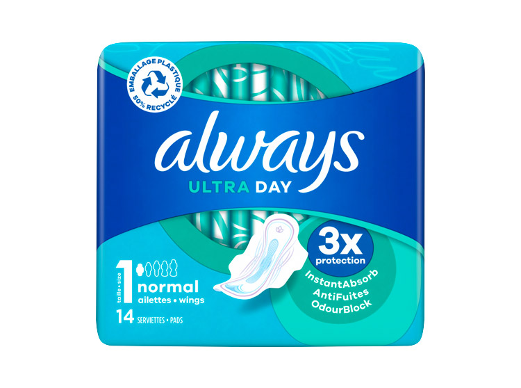 Serviettes hygiéniques ultra day - 14 serviettes