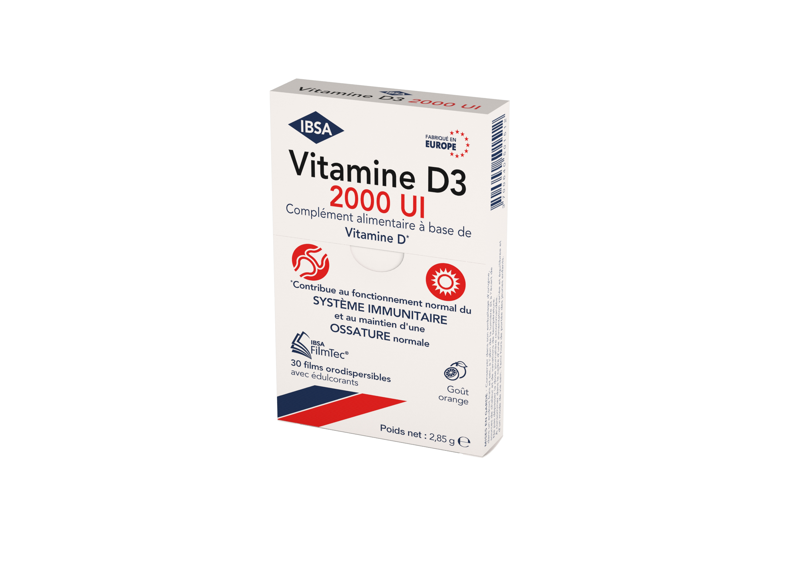 IBSA Vitamine D3 FilmTec 2000 UI - 30 films orodispersibles