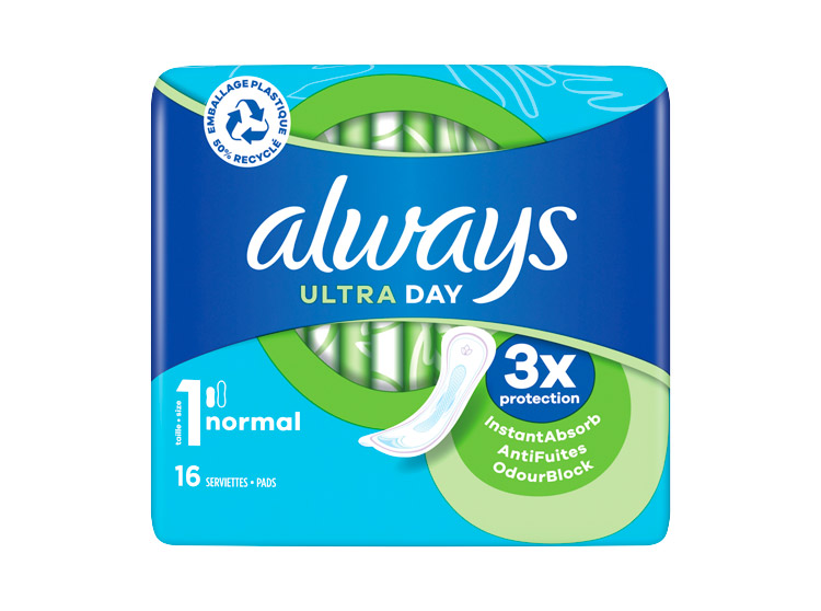 Serviettes hygiéniques ultra day normal - 16 serviettes