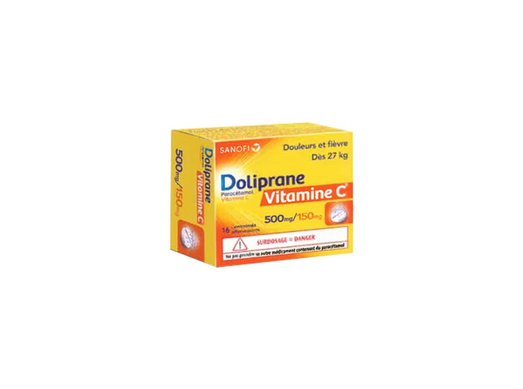 Doliprane Vitamine C 500mg 150 Mg 16 Comprimes Pharmacie En Ligne Pharmacie Du Polygone