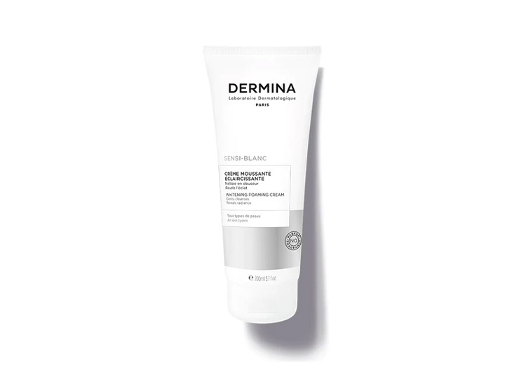 Dermina Sensi-Blanc Crème moussante Eclaircissante - 200 ml