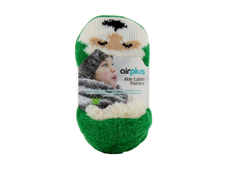 Chaussons Hydratants Enfant Vert Motif Pere Noel - Taille 26-31