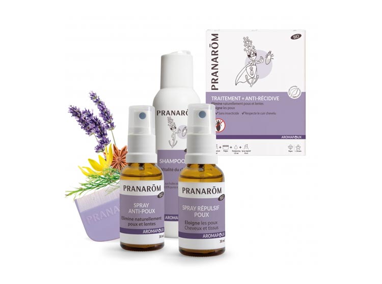 Pranarôm Aromapoux Spray anti-poux BIO - 30ml + Peigne anti-poux