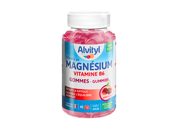 Magnésium Vitamine B6 Goût Cerise - 45 gommes