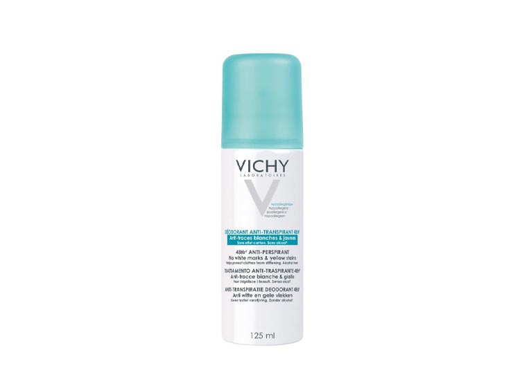 Vichy Déodorant Anti-transpirant 48 anti-traces jaunes et blanches Spray - 125ml