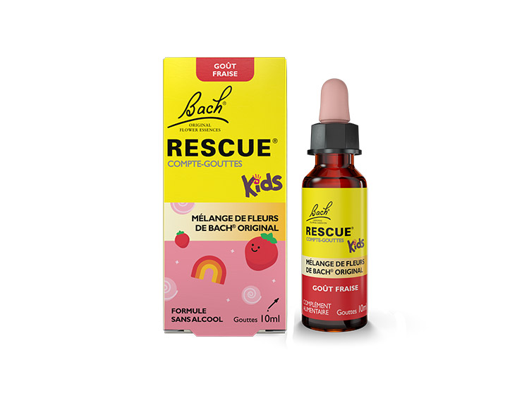 Bach Rescue Kids Compte-gouttes saveur Fraise - 10ml