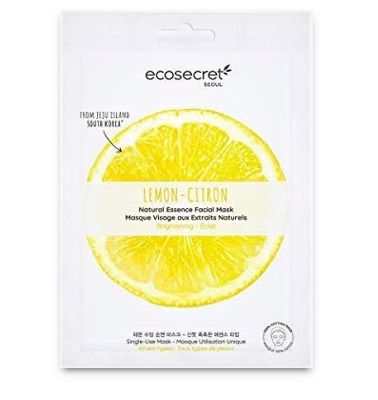 masque visage tissu citron