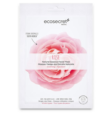 masque visage tissu rose