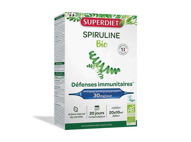 Superdiet Spiruline BIO - 20 ampoules