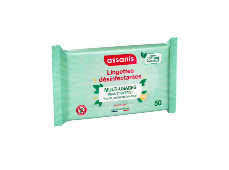 Lingettes désinfectantes multi-usages - 50 lingettes