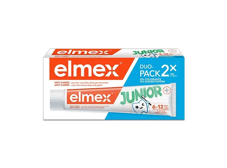 Elmex Duo Dentifrices 6 à 12 ans - 2x75ml