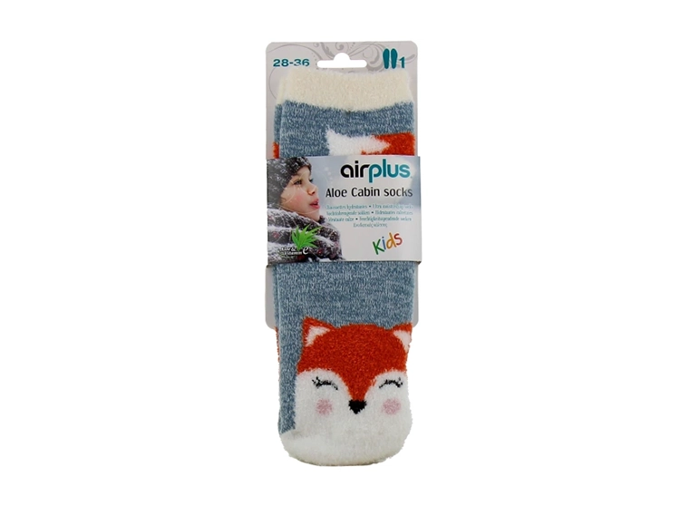 Aloe Cabin Chaussettes Hydratantes Kids Fox Taille 28-36 - 1 Paire