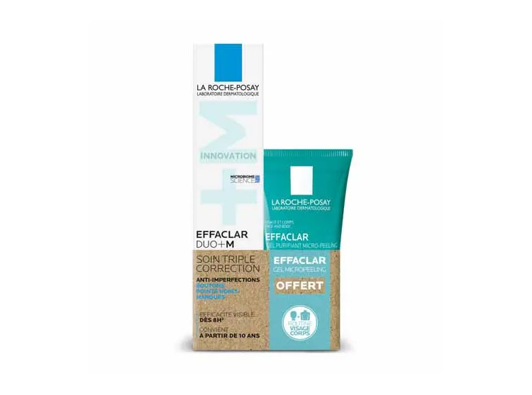 Effaclar Duo+M Soin Triple Correction Anti-Imperfections + Gel Micropeeling OFFERT - 40ml + 50ml