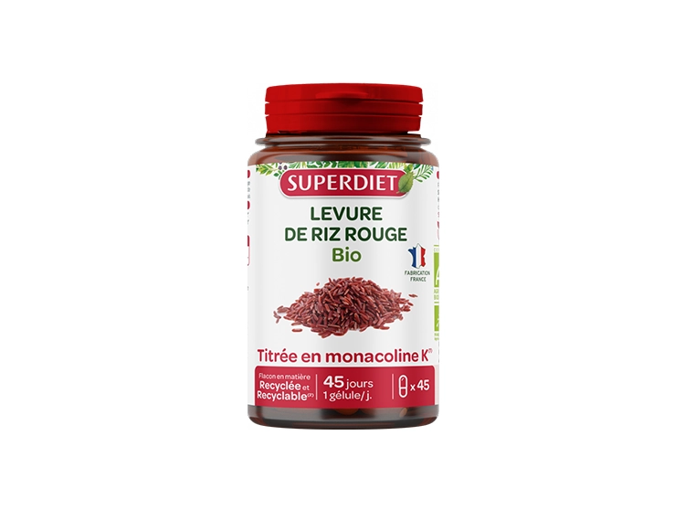 Superdiet Levure de riz rouge BIO - 45 gélules