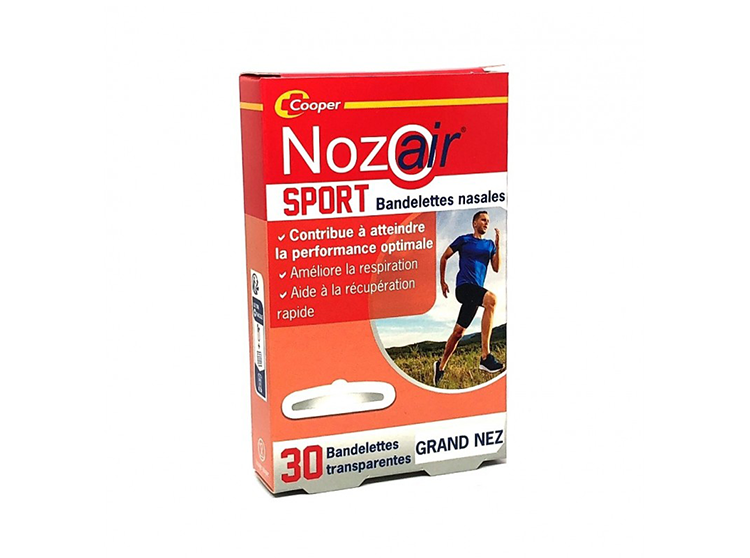 NozAir sport Bandelettes nasales grand nez - 30 bandes