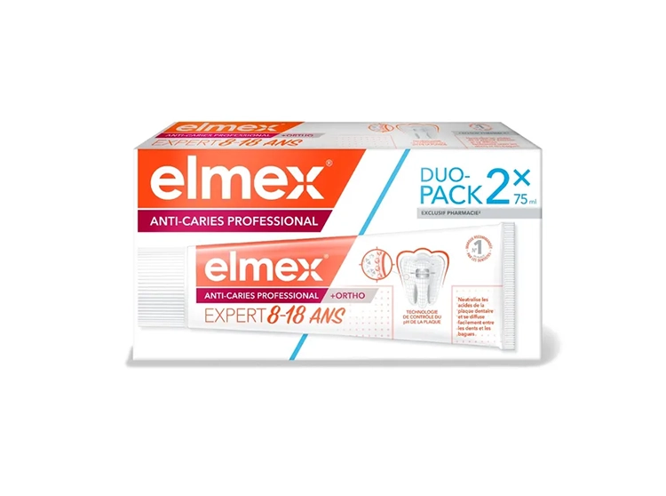 Elmex Dentifrice Anti-caries Professional 8-18 ans - 2 x 75 ml